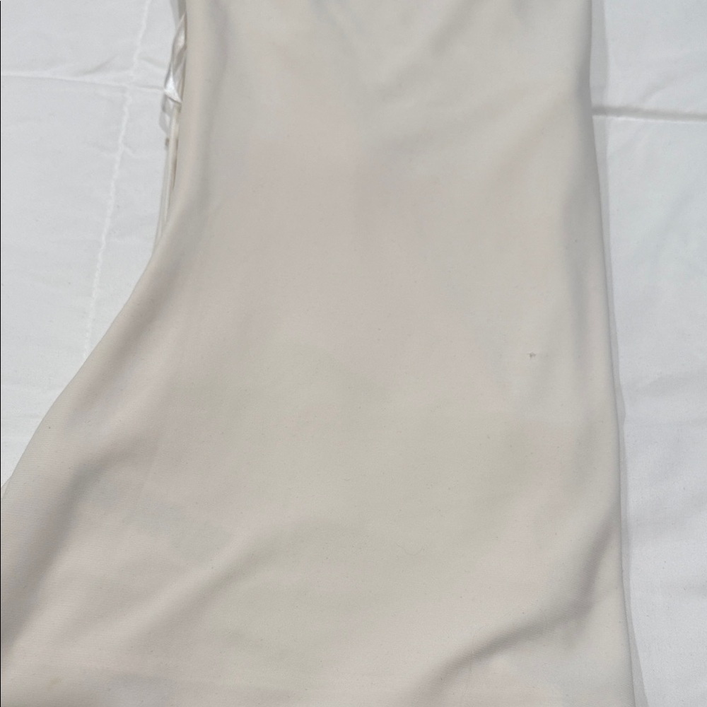 White House Black Market Cream Shell / Blouse with side zipper - Picture 3 of 4
